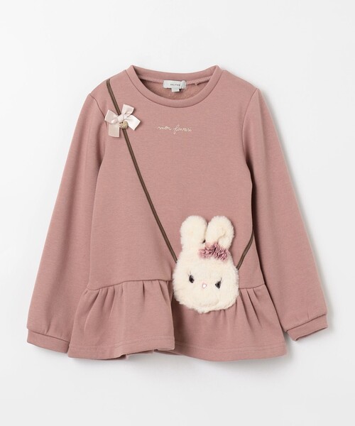 ANY（エニィ）の「アニマルポシェット トレーナー（スウェット・キッズ・ブラウン系/アイボリー系/ネイビー系/ライラック系/ピンク系・100/110/120/130/90）」の6枚目の写真