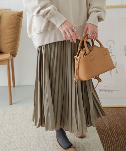 URBAN RESEARCH DOORS（アーバンリサーチドアーズ）の「ランダムプリーツスカート（スカート・レディース・チャコールグレー/ライトグレー/カーキ・ONE）」の14枚目の写真