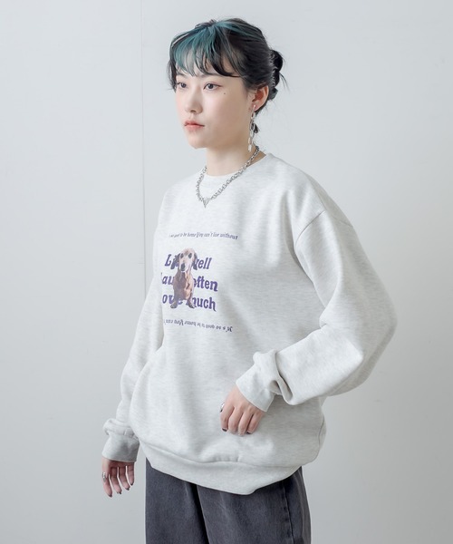 RASVOA(ラスボア)の「Dogフォトトレーナー(スウェット・レディース・ブラック/グレー・FREE)」の21枚目の写真