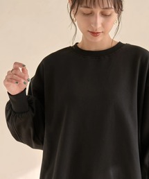 earth music&ecology | 裏起毛クルーネックプルオーバー*(スウェット)