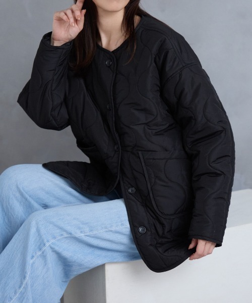 one gravity estnation 別注キルティングノーカラージャケット onegravity / ノーカラー 2Bジャケット｜ESTNATION ONLINE STORE