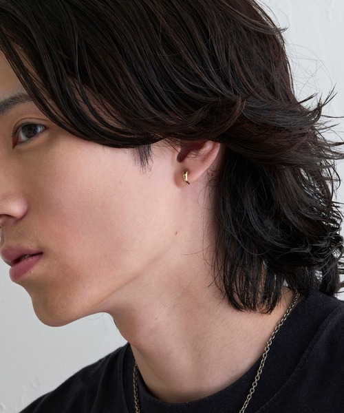 JUPITER（ジュピター）の「【K10】クレセントフープピアス/ユニセックス<動画あり>（ピアス（両耳用）・レディース・ゴールド/ゴールド系その他・FREE）」の13枚目の写真
