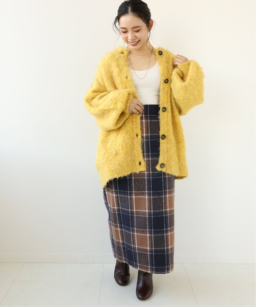 Simplicite(サンプリシテ)の「シャギーチェックスカート◆(スカート・レディース・ブラウン/ネイビー・SMALL/MEDIUM)」の7枚目の写真