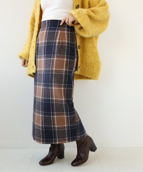 Simplicite(サンプリシテ)の「シャギーチェックスカート◆(スカート・レディース・ブラウン/ネイビー・SMALL/MEDIUM)」の14枚目の写真