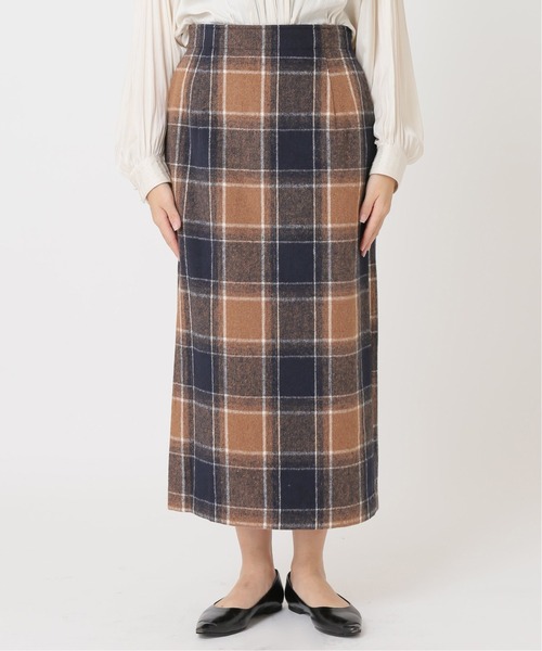 Simplicite(サンプリシテ)の「シャギーチェックスカート◆(スカート・レディース・ブラウン/ネイビー・SMALL/MEDIUM)」の11枚目の写真