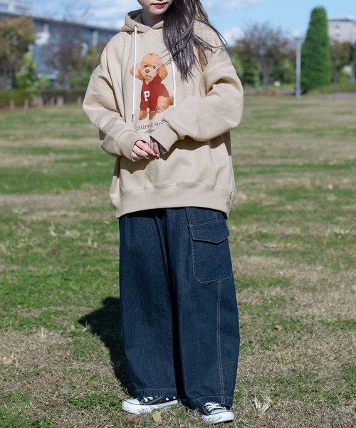 PairPair（ペアペア）の「リアルトイプードルフーディー(ユニセックス)（パーカー・レディース・ベージュ/アイボリー/グレイッシュブルー・MEDIUM/LARGE）」の21枚目の写真