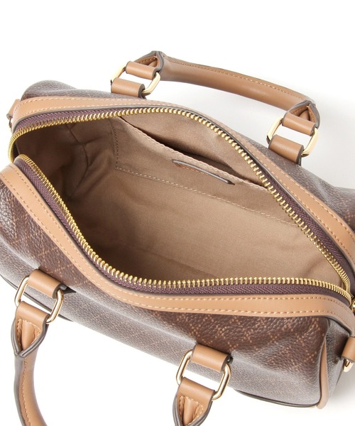 GLOBAL WORK（グローバルワーク）の「モノグラム2WAYボストン/259357（ボストンバッグ・レディース・ベージュ/ブラウン・ONE SIZE）」の6枚目の写真