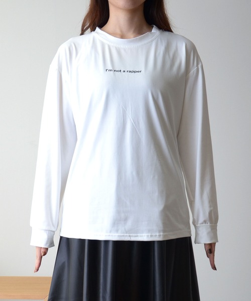 ibeul_(イベール)の「ロゴプリントロンT(Tシャツ/カットソー・レディース・ブラック/ボルドー/ホワイト・FREE)」の8枚目の写真