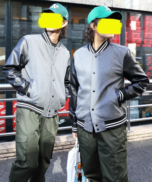 8(eight)(エイト)の「メルトンウールスタジャン(スタジャン・メンズ・ブラック/その他/グレー系その他/ネイビー・MEDIUM/LARGE)」の1枚目の写真