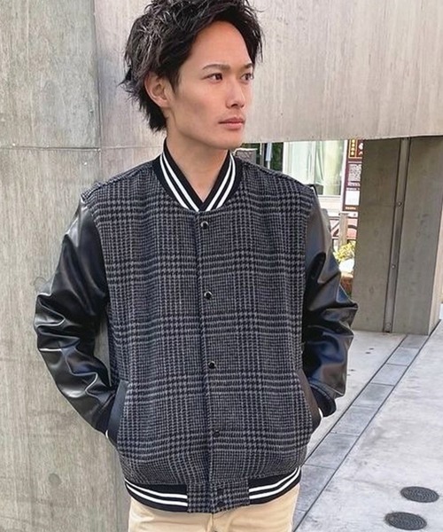 8(eight)(エイト)の「メルトンウールスタジャン(スタジャン・メンズ・ブラック/その他/グレー系その他/ネイビー・MEDIUM/LARGE)」の4枚目の写真