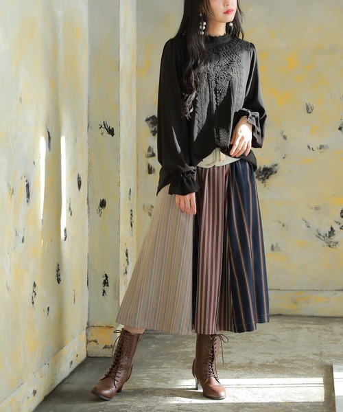 osharewalker（オシャレウォーカー）の「【廃盤】『キャンディースリーブレースブラウス』（シャツ/ブラウス・レディース・ブラック/オフホワイト・2/1）」の11枚目の写真