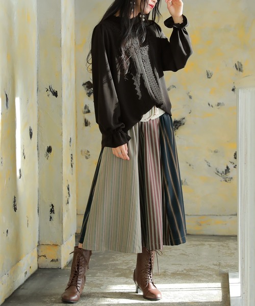 osharewalker（オシャレウォーカー）の「【廃盤】『キャンディースリーブレースブラウス』（シャツ/ブラウス・レディース・ブラック/オフホワイト・2/1）」の12枚目の写真