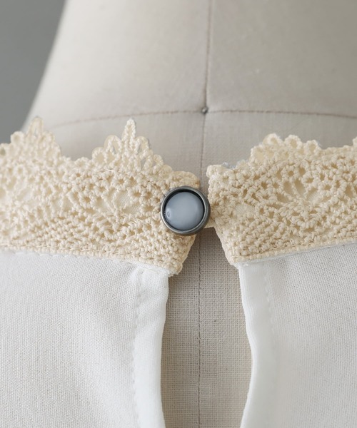 osharewalker（オシャレウォーカー）の「【廃盤】『キャンディースリーブレースブラウス』（シャツ/ブラウス・レディース・ブラック/オフホワイト・2/1）」の19枚目の写真