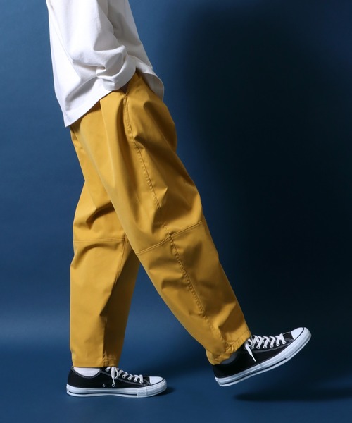 ANPAS（アンパス）の「Twill Fabric Tuck Wide Balloon Pants/ツイル タックワイドバルーンパンツ スケーターパンツ  シェフパンツ バギーパンツ（その他パンツ・メンズ・ブラック/ベージュ/オフホワイト/マスタード/サックスブルー/グリーン・M/L/XL）」の6枚目の写真