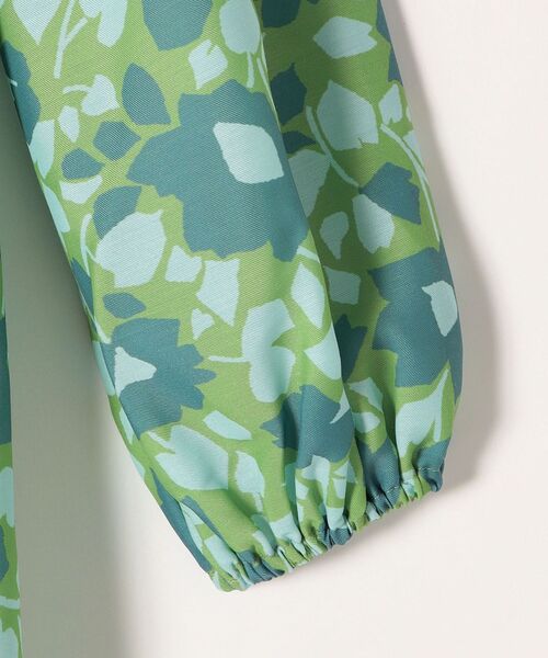 SHIPS any（シップス エニィ）の「SHIPS any:〈ウォッシャブル〉Longchamp フラワー プリント バック リボン ギャザー ワンピース（ワンピース・レディース・ネイビー/グリーン・ONE SIZE）」の7枚目の写真