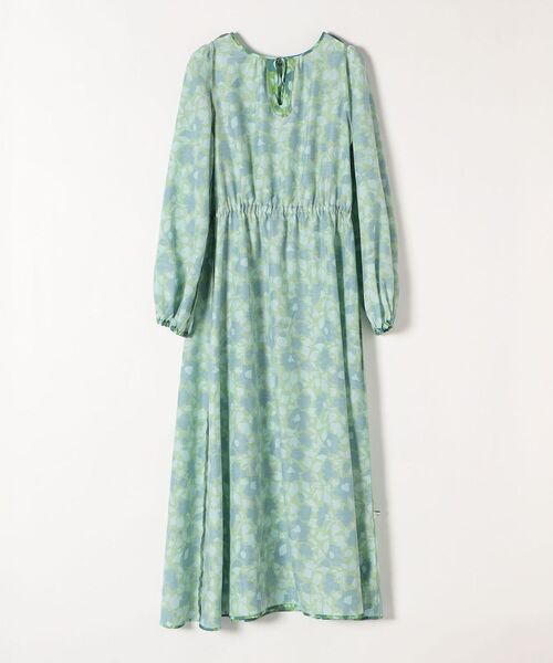 SHIPS any（シップス エニィ）の「SHIPS any:〈ウォッシャブル〉Longchamp フラワー プリント バック リボン ギャザー ワンピース（ワンピース・レディース・ネイビー/グリーン・ONE SIZE）」の12枚目の写真