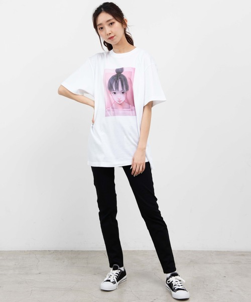 WEGO GRAPHICS（ウィゴーグラフィックス）の「WEGO/古塔つみ コラボT（Tシャツ/カットソー・メンズ・ホワイト/ブラック・LARGE/X-LARGE/MEDIUM）」の3枚目の写真