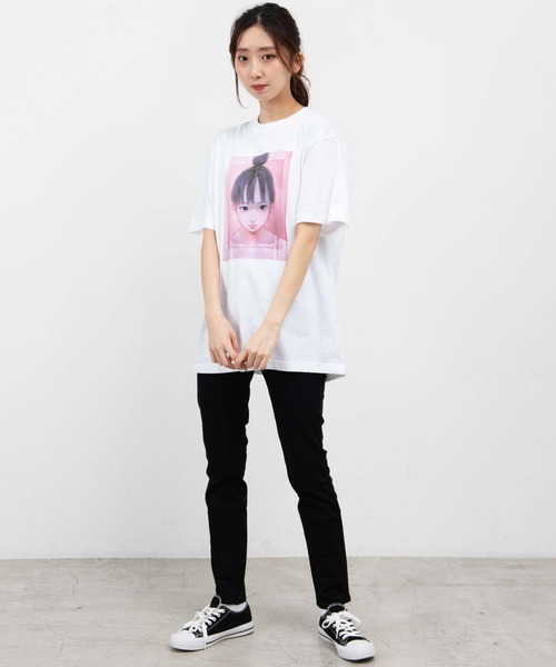 WEGO GRAPHICS（ウィゴーグラフィックス）の「WEGO/古塔つみ コラボT（Tシャツ/カットソー・メンズ・ホワイト/ブラック・LARGE/X-LARGE/MEDIUM）」の4枚目の写真