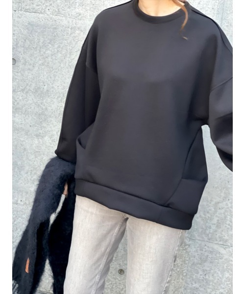 Day and Grade(デイアンドグレイド)の「ダンボールニットプルオーバー(Tシャツ/カットソー・レディース・ホワイト/ブラック・FREE)」の3枚目の写真