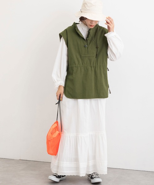 POU DOU DOU(プードゥドゥ)の「ローティアードスカート(スカート・レディース・ブラック/ベージュ/オフホワイト・3)」の7枚目の写真