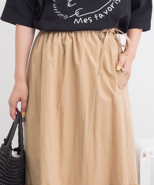 POU DOU DOU(プードゥドゥ)の「ローティアードスカート(スカート・レディース・ブラック/ベージュ/オフホワイト・3)」の15枚目の写真