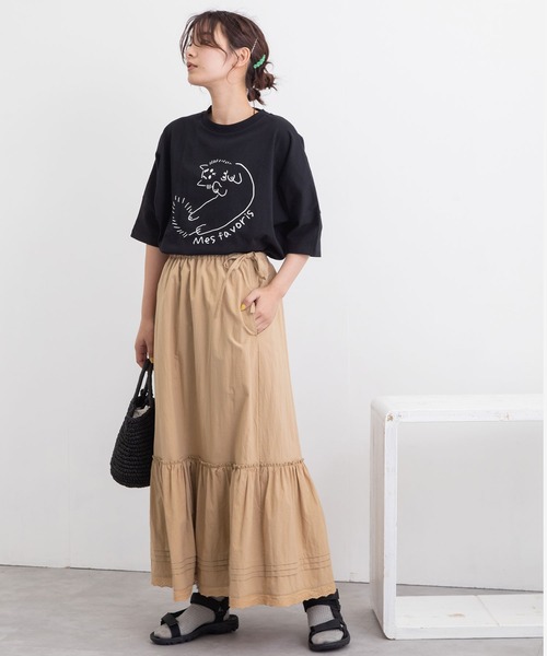 POU DOU DOU(プードゥドゥ)の「ローティアードスカート(スカート・レディース・ブラック/ベージュ/オフホワイト・3)」の17枚目の写真