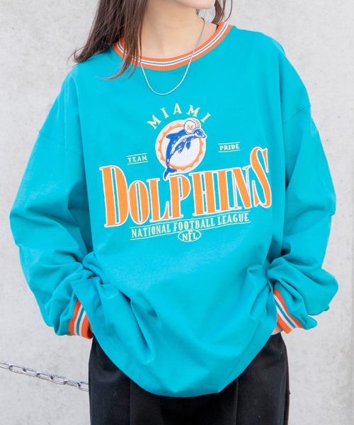 セール】∴WEGO/別注 NFL チームロゴ刺繍BIGロンT（Tシャツ