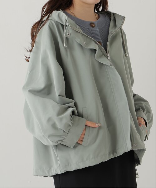 RAY CASSIN（レイカズン）の「袖ボリュームマンパー（マウンテンパーカー・レディース・ブラック/イエロー/ミント/キナリ・FREE）」の4枚目の写真