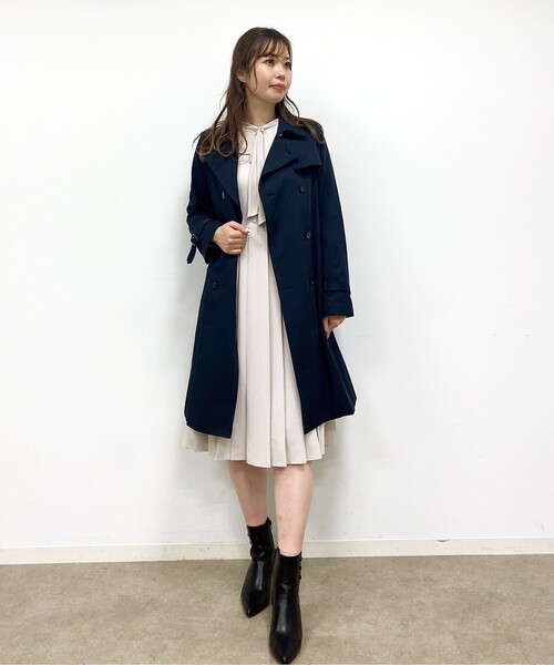 index(インデックス)の「◆フェイクパールピンボウタイプリーツワンピース(ワンピース・レディース・ライトグレー/パープル/ネイビー・40/38)」の21枚目の写真