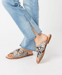 【CORSO ROMA 9/コルソローマノーヴェ】パイソンビットクロスサンダル