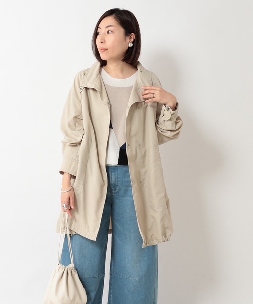 RIVE DROITE（リヴドロワ）の「サステナライトミドルコート（モッズコート・レディース・ライトベージュ/カーキ・FREE）」の4枚目の写真