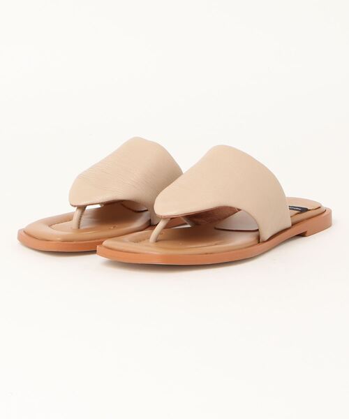 inter-chaussures(インターショシュール)の「【ANGEL ALARCON】スクエアトウフラットトングサンダル(D22204)(サンダル・レディース・ブラック/ベージュ/ライトピンク・38/35/36/37)」の3枚目の写真
