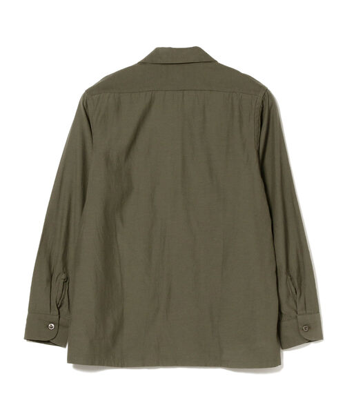 NECESSARY or UNNECESSARY（ネセサリーオアアンネセサリー）の「NECESSARY or UNNECESSARY / N.O.UN ナウン 比翼シャツ（シャツ/ブラウス・メンズ・ネイビー/オリーブ・MEDIUM）」の8枚目の写真