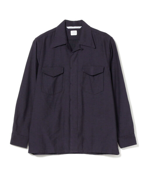 NECESSARY or UNNECESSARY（ネセサリーオアアンネセサリー）の「NECESSARY or UNNECESSARY / N.O.UN ナウン 比翼シャツ（シャツ/ブラウス・メンズ・ネイビー/オリーブ・MEDIUM）」の6枚目の写真