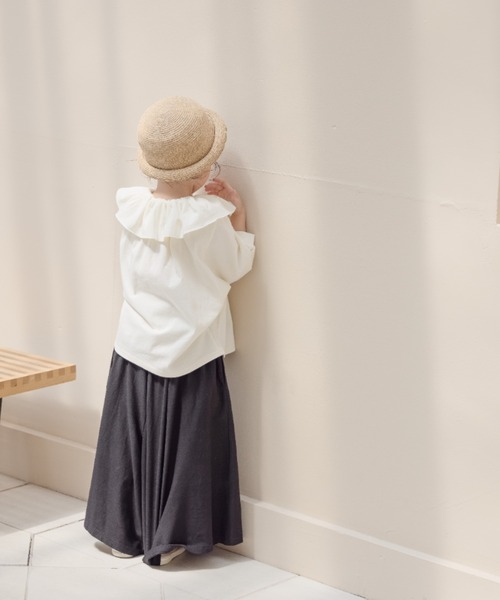 LOWRYS FARM（ローリーズファーム）の「エリギャザープルオーバー　270955（Tシャツ/カットソー・キッズ・アイボリー/グリーン/パープル/オフホワイト・110cm/120cm/130cm/140cm/150cm）」の17枚目の写真