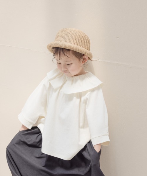 LOWRYS FARM（ローリーズファーム）の「エリギャザープルオーバー　270955（Tシャツ/カットソー・キッズ・アイボリー/グリーン/パープル/オフホワイト・110cm/120cm/130cm/140cm/150cm）」の18枚目の写真