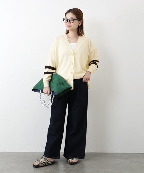 JOURNAL STANDARD（ジャーナルスタンダード）の「PREPPYカーディガン◆（カーディガン/ボレロ・レディース・ネイビー/ナチュラル・FREE）」の6枚目の写真