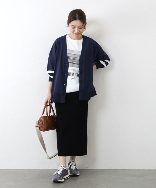 JOURNAL STANDARD（ジャーナルスタンダード）の「PREPPYカーディガン◆（カーディガン/ボレロ・レディース・ネイビー/ナチュラル・FREE）」の8枚目の写真