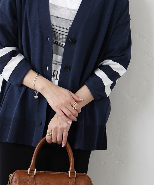 JOURNAL STANDARD（ジャーナルスタンダード）の「PREPPYカーディガン◆（カーディガン/ボレロ・レディース・ネイビー/ナチュラル・FREE）」の11枚目の写真