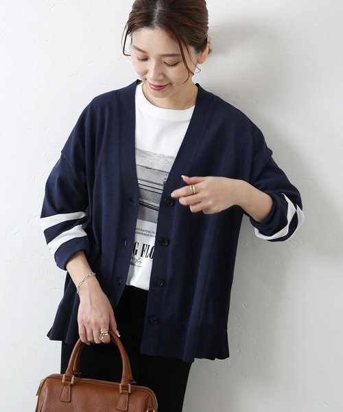 JOURNAL STANDARD（ジャーナルスタンダード）の「PREPPYカーディガン◆（カーディガン/ボレロ・レディース・ネイビー/ナチュラル・FREE）」の10枚目の写真