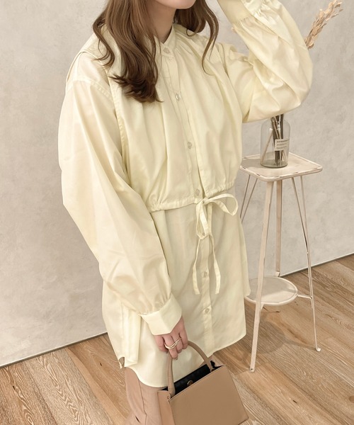 apres jour clair(アプレジュールクレア)の「【apresjour clair】レイヤードチュニックシャツ(シャツ/ブラウス・レディース・アイボリー/モカ・X-LARGE/フリー)」の3枚目の写真