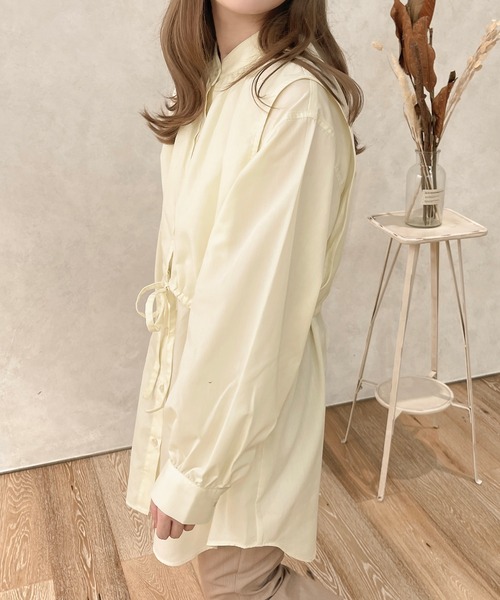 apres jour clair(アプレジュールクレア)の「【apresjour clair】レイヤードチュニックシャツ(シャツ/ブラウス・レディース・アイボリー/モカ・X-LARGE/フリー)」の5枚目の写真