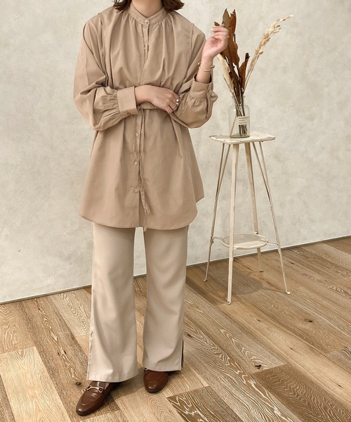 apres jour clair(アプレジュールクレア)の「【apresjour clair】レイヤードチュニックシャツ(シャツ/ブラウス・レディース・アイボリー/モカ・X-LARGE/フリー)」の10枚目の写真