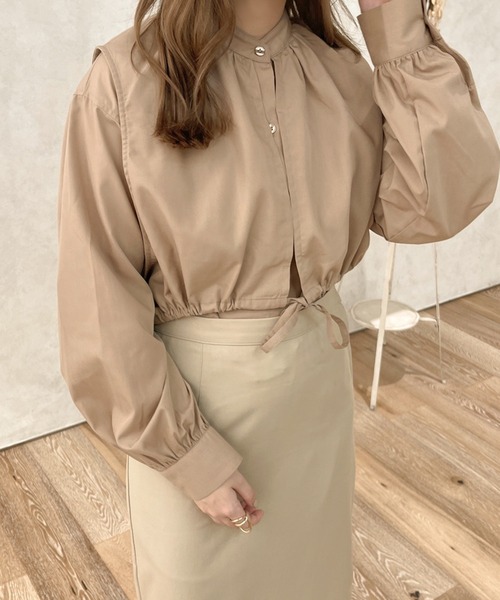 apres jour clair(アプレジュールクレア)の「【apresjour clair】レイヤードチュニックシャツ(シャツ/ブラウス・レディース・アイボリー/モカ・X-LARGE/フリー)」の14枚目の写真