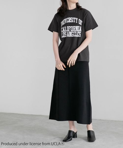 yuw（ユウ）の「ＣＯＬＬＥＧＥ　ＳＳ　Ｔ　258413（Tシャツ/カットソー・レディース・ブラック/グリーン・FREE）」の11枚目の写真