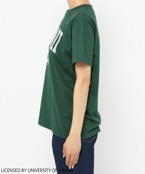 yuw（ユウ）の「ＣＯＬＬＥＧＥ　ＳＳ　Ｔ　258413（Tシャツ/カットソー・レディース・ブラック/グリーン・FREE）」の12枚目の写真