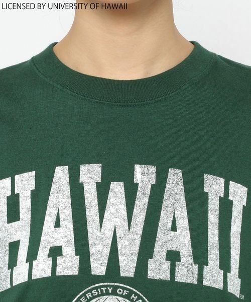 yuw（ユウ）の「ＣＯＬＬＥＧＥ　ＳＳ　Ｔ　258413（Tシャツ/カットソー・レディース・ブラック/グリーン・FREE）」の6枚目の写真