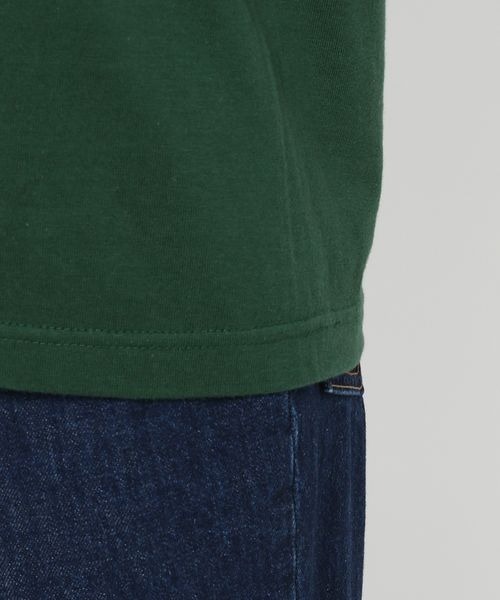 yuw（ユウ）の「ＣＯＬＬＥＧＥ　ＳＳ　Ｔ　258413（Tシャツ/カットソー・レディース・ブラック/グリーン・FREE）」の4枚目の写真