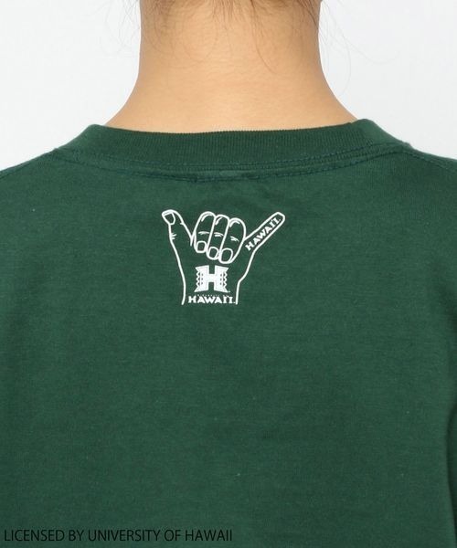 yuw（ユウ）の「ＣＯＬＬＥＧＥ　ＳＳ　Ｔ　258413（Tシャツ/カットソー・レディース・ブラック/グリーン・FREE）」の20枚目の写真