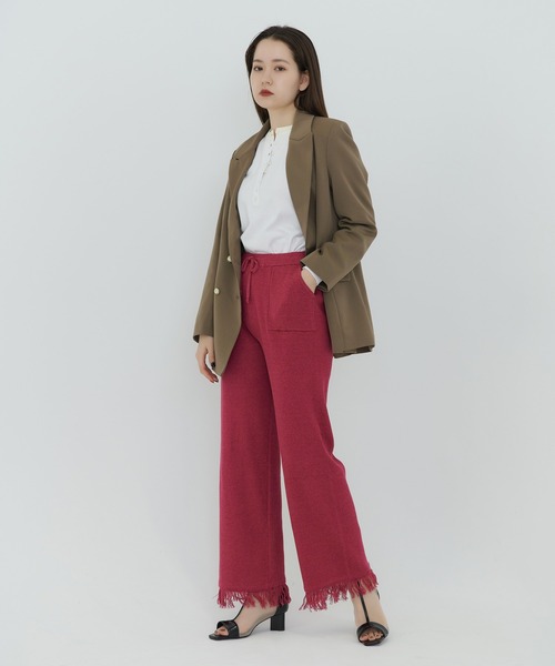 TINA:JOJUN(ティーナジョジュン)の「フリンジ ニットパンツ TINA:JOJUN(その他パンツ・レディース・ネイビー/ピンク・S/M)」の11枚目の写真